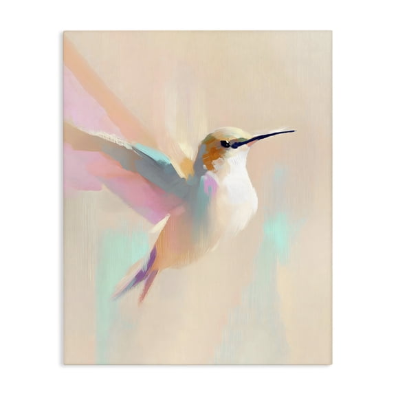 Stupell Industries Contemporary Pastel Hummingbird in Flight Canvas Art, 16 x 20, by The Prints Vibe