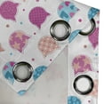thumbnail image 5 of Ambesonne Feminine Grommet Curtain, Patterned Kitten Heads, 50" x 54", Fuchsia and Blue, 5 of 6