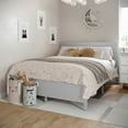 thumbnail image 4 of Buzz & Bloom Kids Full-Size Platform Bed with Panel Headboard and Footboard, Gray, 4 of 12