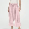 thumbnail image 2 of Huowey Womens Pants Lace Up Hollow Out Lace Pajamas with Comfortable Mid Length Pants, 2 of 4
