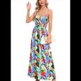 thumbnail image 1 of Vestido de Verano 2025 para Mujer, con Estampado Floral, Lazo Frontal, Tirantes Finos, Informal, Bohemio, para Playa, Fluido, Color S, 1 of 6