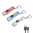 thumbnail image 3 of Mini Llavero Linterna Con Hebilla USB Recargable Linterna Emergencia (blanco), 3 of 8