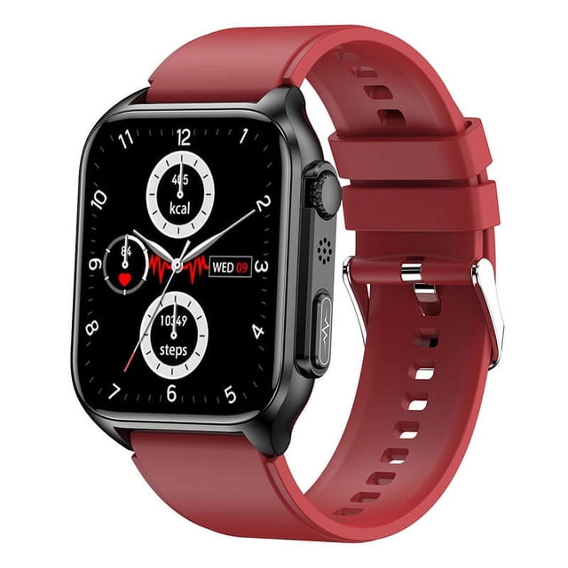 Glucosa en sangre no invasiva ECG + PPG Reloj inteligente 1.96 pulgadas Llamada Bluetooth Automático Infrarrojo Oxígeno en sangre Frecuencia cardíaca