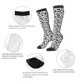 thumbnail image 6 of Daiia Sports Socks Black White Halloween Printed Novelty Crew Socks for Men Women Knee High Socks Cotton Socks Soft & Breathable Support Unisex Socks, 6 of 9