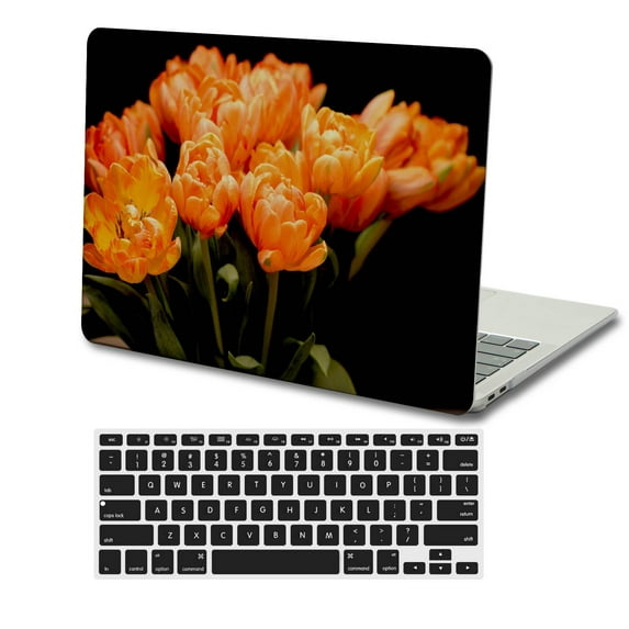 KSK KAISHEK Hard Shell Cover Compatible Old MacBook Pro 15" with No Touch + Black Keyboard Cover 2012 2013 2014 2015 A1398, Flower 1641