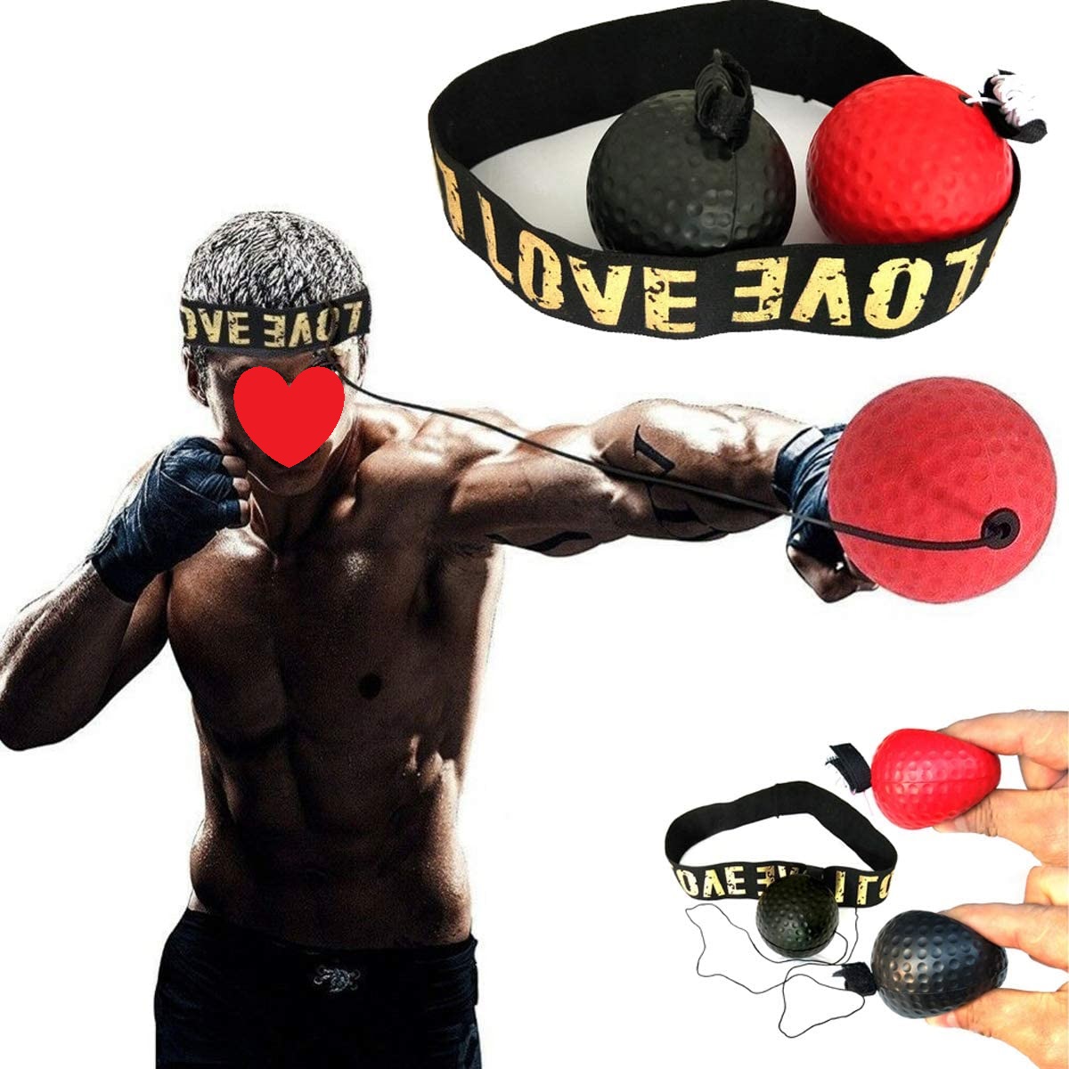 1PC Fighting Boxing Reflex Ball For Reflex Speed Training Boxing Punch Ball S*