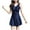 Navy, variant on Summer Fashion Swimsuit Dress For women Breathable Solid Color Backless Swim Sear - Navy∣L
