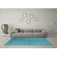 thumbnail image 3 of Ahgly Company Indoor Square Abstract Light Blue Contemporary Area Rugs, 4' Square, 3 of 4