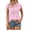 Pink, variant on Womens Summer Tops Cap Sleeve Solid Loose Casual Crochet Knit Basic T Shirts Tee Blouses