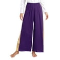 thumbnail image 5 of Xnihocha Women's Liturgical Praise Dance Outfit Long Sleeve Irregular Maxi Tunic Dress with Pants Purple XL, 5 of 7
