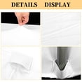 thumbnail image 7 of Pesonlook 5 Pack, 6 Ft Stretchable Tablecloth Rectangular Fitted Spandex Tablecover Tight Fit Washable and Wrinkle Resistant Polyester Tablecloth Wedding Event Parties Tablecover(White), 7 of 7