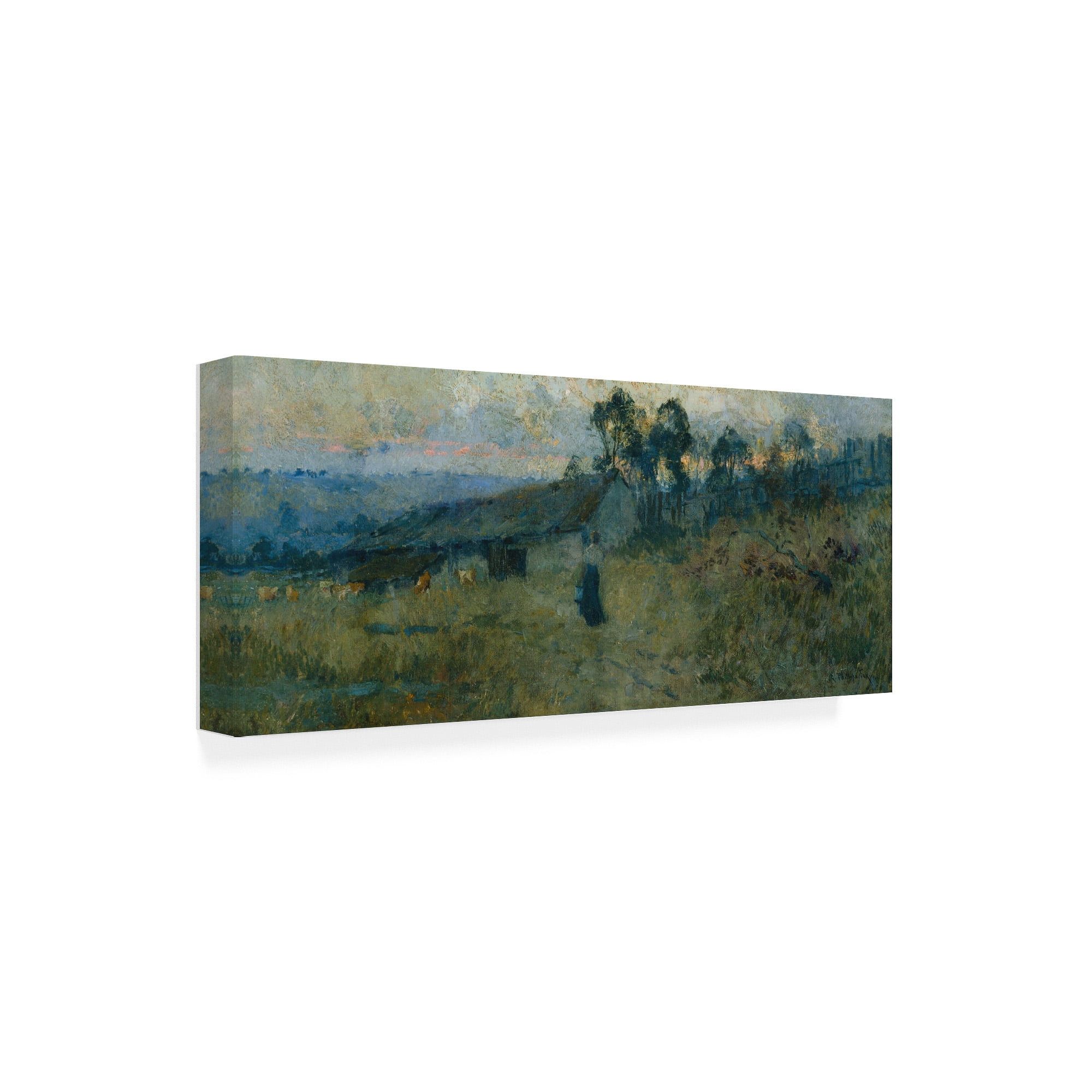 Trademark Fine Art 'The milking shed' Canvas Art by E Phillips Fox
