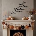 thumbnail image 4 of 61" Fall Fabric Garland, Rustic Spooky-Cute Halloween Bunting with Stuffed Pumpkins, Ghost & Black Cat, Fun Autumn Hanging Decor for Fireplace Mantel & Wall, 4 of 8
