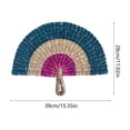 thumbnail image 2 of Handwoven Seaweed Wall Fan, Colorful Palm Leaf Waving Decor, Macaron Colors, Handmade Natural Seagrass, Decorative & Functional Home Wall Hanging, 2 of 5