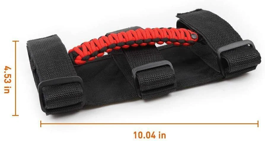 2Pcs Red Roll Bar Grab Grip Handles For Jeep Wrangler Tj Jk Jl Jt Accessories