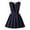 w-Blue7431, variant on Girls Dresses School Casual Wear Toddler Kids Pinafore Pleated Skirt With Adjustable Straps Comfortable Everyday Breathable Child Christmas Solid Color O-Neck Sundress