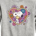 thumbnail image 3 of Peanuts - Hug Heart Flower - Toddler And Youth Crewneck Fleece Sweatshirt, 3 of 6