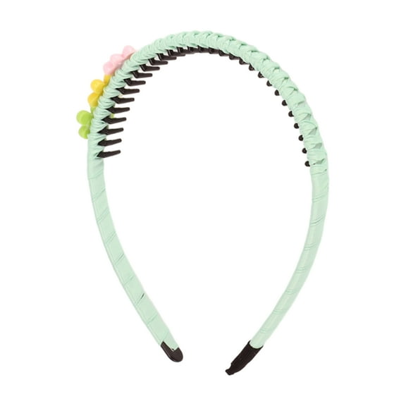 Unique Bargains 1 Pc Elegant Flower-shaped Headbands for Girls 5.51"x4.72"x0.83" Green
