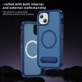 thumbnail image 2 of Magnetic & Stand Designed for iPhone 15 Case fit for MagSafe, Luxury Hybrid Shockproof Drop Protective Lightweight Phone Case for iPhone 15, Built-in Invisible Kickstand, Royalblue+Blue, 2 of 7