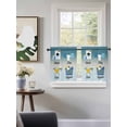 thumbnail image 3 of Blue Ombre Laundry Tier Curtains 24 Inch Length, Sheer Curtains for Bedroom Living Room Window Wash Dry Fold Repeat Rod Pocket Voile Drapes Kitchen Curtains Small Half Window 27.5"x24" 2 Panels, 3 of 6