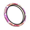 thumbnail image 3 of YFYANG Universal Elastic Retro Abstract Circle Pattern Car Steering Wheel Cover, Non-Slip Sweat Absorbent, 3 of 8