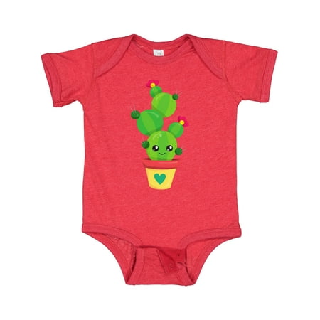 

Inktastic Cute Cactus Green Cactus Kawaii Cactus Flowers Gift Baby Girl Bodysuit