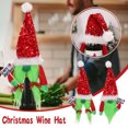 thumbnail image 1 of Xihbxyly Funda para Botella de Vino Navideña, Diseño de Gorro de Papá Noel con Lentejuelas, Elegante Decoración Navideña, Ideal para Mesas Festivas, Reutilizable y Suave, Se Adapta a La Mayoría de Bo, 1 of 5