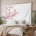 thumbnail image 3 of Cherry Blossom Large Tapestry for Bedroom Wall Hanging Tapestry, Spring Pink Floral Branches Watercolor Ceiling Backdrop Tapestries Poster Blanket Wall Decor for Teens Room Living Room Dorm 85" x 90", 3 of 8