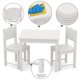Melissa & Doug 3-piece Wood Table & Chairs Set In White
