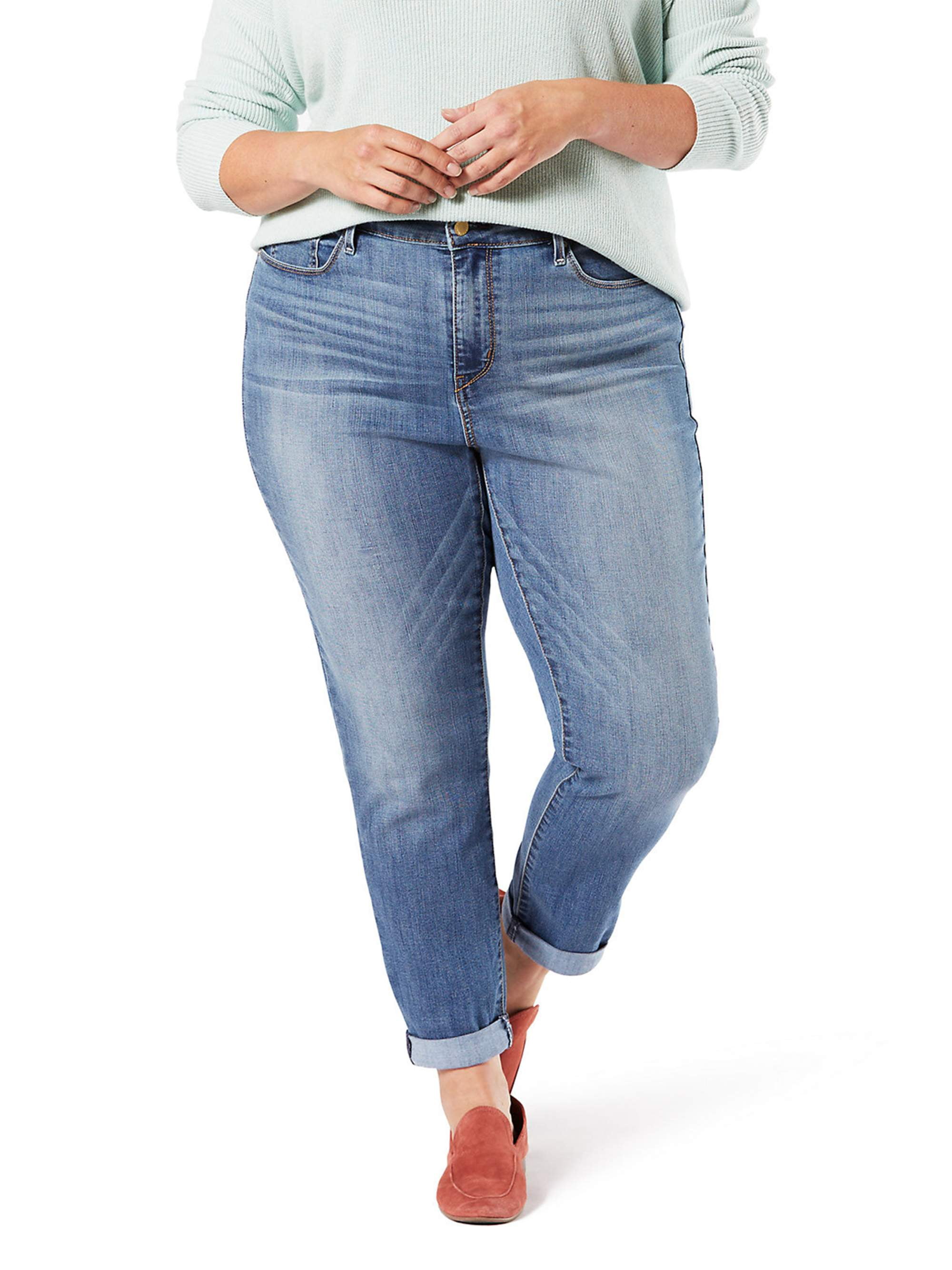 signature levi strauss mid rise slim cuffed