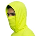 thumbnail image 2 of Long Sleeve Hooded Work Shirt with Built-In Face Mask – Hi-Vis Colors, 2 of 9