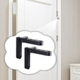 thumbnail image 4 of Bisagra de puerta oculta, pivotante, bisagras de puerta invisibles, ajustables, giratorias, de fácil instalación Negro, 4 of 7