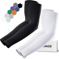 thumbnail image 1 of 2025 Latest Model Men's Sun Protection Cooling Compression Sleeves - Gardening Outdoor Sports Exercise Volleyball Sleeves 2 Pairs: Black, White, 1 of 4
