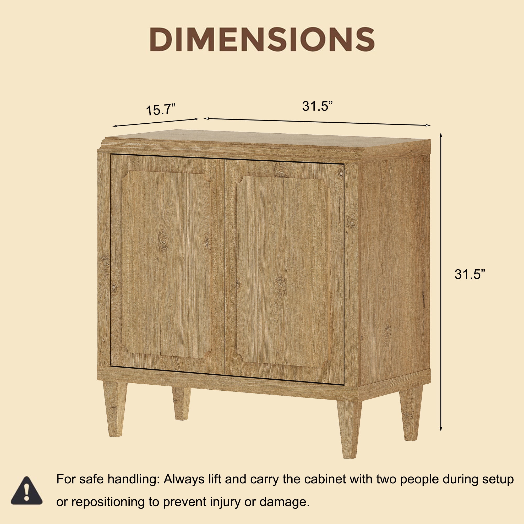 Mid Century Modern TV Stand with 2 Doors, Entertainment Center Media Console Table for Living Room Bedroom, Fit 55 Inch TVs