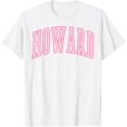 thumbnail image 1 of Howard Vintage Preppy Varsity Pink Sports T-Shirt - As Picture - L, 1 of 2