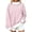 Pink, variant on Qiggri Women's Oversized Striped Mock Neck Sweatshirt Soft Knit Long Sleeve Pullover Shirt Stylish Casual Fall Winter Lounge Daily Tops L