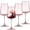 Pink, variant on 18oz Pink Ribbed Wine Glasses Set of 4, Vintage Crystal Wine Glasses with Long Stem & Thin Rim, Ideal for Birthdays & Anniversaries