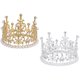 thumbnail image 4 of Cake Crown Toppers Decorative Birthday Cake Decors Circular Crown Silver 2Pcs, 4 of 5