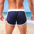 thumbnail image 5 of Summer Mens Shorts Color Block Drawstring Athletic Sports Running Shorts Beach Vacation With Pockets, 5 of 6