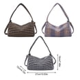 thumbnail image 4 of Jumpingount Bolso bandolera de lona para mujer, bandolera a cuadros de viaje, organizadores de gran capacidad, suministros de bolsas de mensajero portátiles Bolsas de mensajero y de hombro Azul Jumpingount AP012670-02, 4 of 6