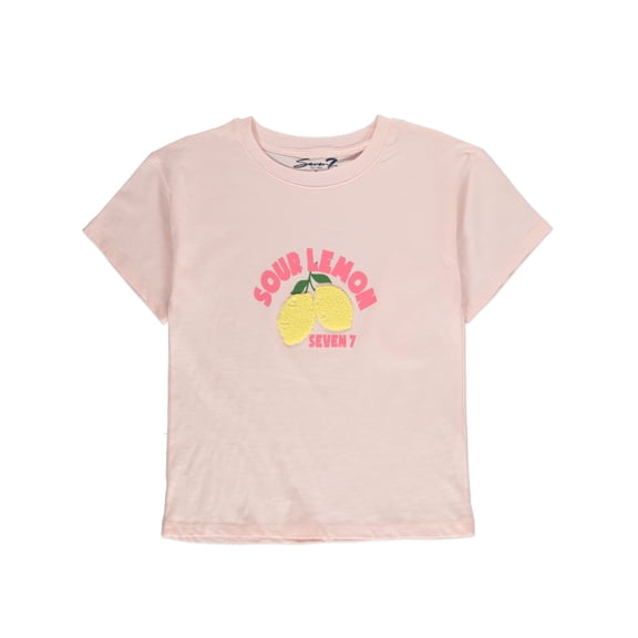 Seven7 Girls' Lemon T-Shirt Color: blush Size: 12