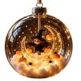 thumbnail image 2 of sruoe Halloween Mini Scene Bauble, Pumpkin Witch Clear Ornament, Halloween Home Decor, Halloween Indoor Decor for Mantel Porch Wall, 2 of 6