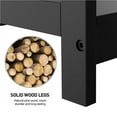 thumbnail image 4 of Renwick Transitional Wood X-Design Console Table with Storage Shelf, Black, 4 of 6