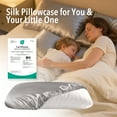 thumbnail image 6 of CROUVM 19 Momme 100% Mulberry Silk Pillowcase (Pillow Cap Style)– Standard & Toddler Size (20x26” Fits 13x18”), Easy On/Off for Travel & Home, Cooling Smooth for Hair & Skin, Quick-Dry,Champagne, 6 of 8