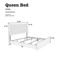thumbnail image 6 of Queen Bed Frame, Queen Size Bed Frame,QUEEN BED in Dark Gray Oak (Rustic Accents), 6 of 6