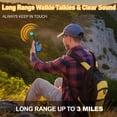 thumbnail image 4 of Walkie Talkies DURLK de largo alcance, paquete de 2, con clima de la NOAA, 4 of 7