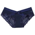 thumbnail image 4 of Sngxgn Women's Cotton for Comfort Brief Panties, Seamless Stretch Brief Underwear(Navy,L), 4 of 4