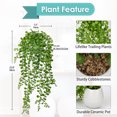 thumbnail image 2 of Large Artificial Hanging Plants 21 inch Fake Greenery Succulent Potted Plant Ceramic Planter for Home Wall Indoor Outdoor Decor, 2 of 7