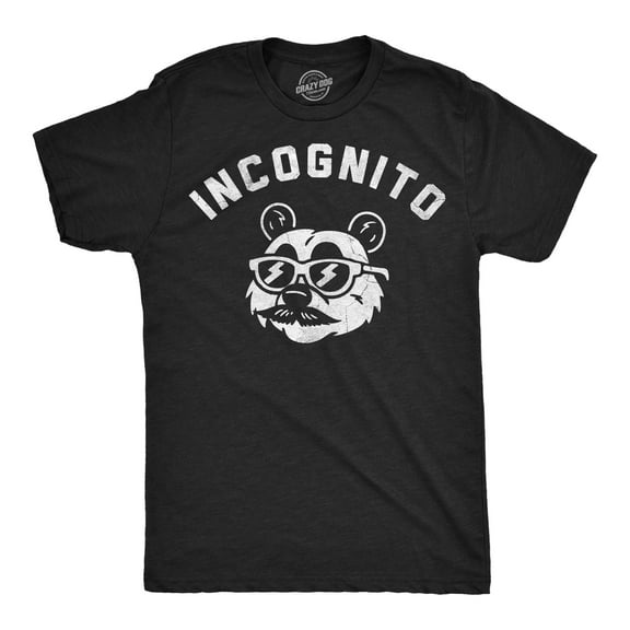 Mens Funny T Shirts Incognito Panda Sarcastic Animal Graphic Novelty Tee for Men Graphic Tees