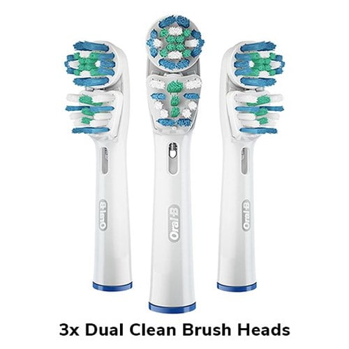 3x Replacement tooth brush heads for oral B cross action power dual clean B0IT 